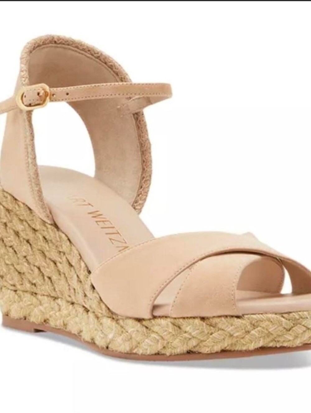 Stuart Weitzman "Mirela" soft suede espadrille sandals